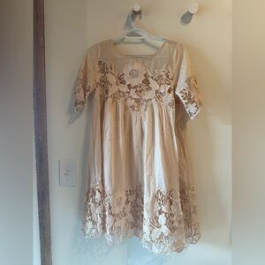 Anthropologie Lace Overlay Dress